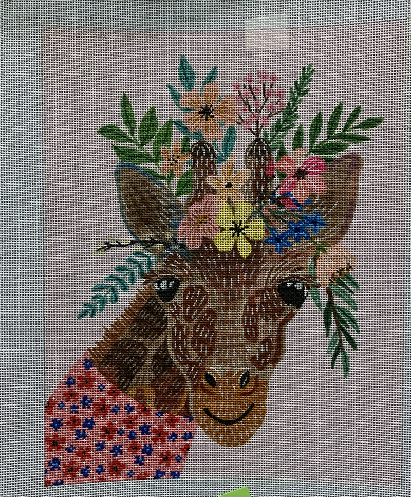 MIAC-PL-05 Giraffe in Pink Dress with Flowers by Kate Dickerson