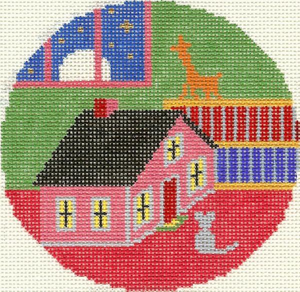 Toy House and Mouse Ornament