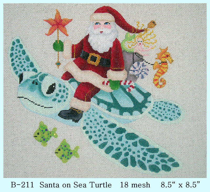 Santa on Sea Turtle
