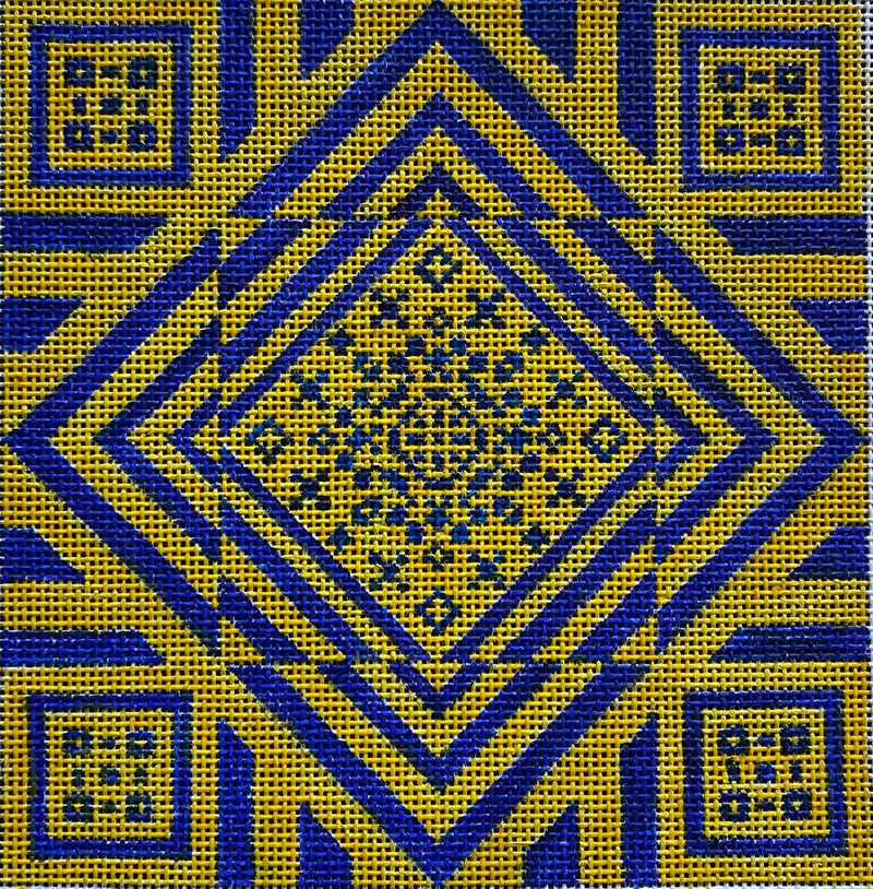 Yellow/Blue Geometric
