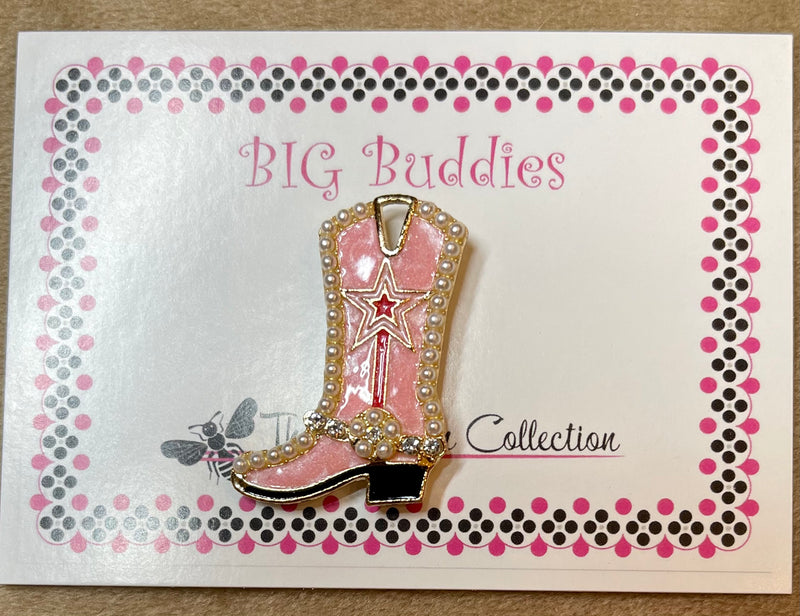 Accoutrement Designs Pink Cowboy Boot enamel & pearls