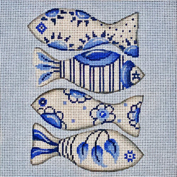 85066-PP - Blue/white china fish