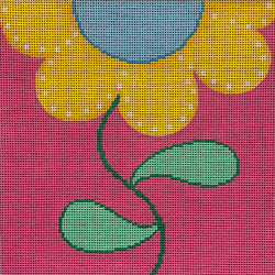 85102-SML - yellow flower on pink