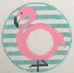 Flamingo Monogram Round