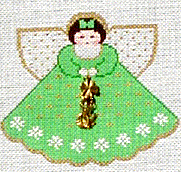 PP914 - Angel with charms: Luck O' the Irish (green)