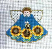 PP996DR - Angel with charms: Sunflowers blue)