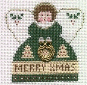 PP999AB - Mini-Angel: Merry Xmas Angel-Green