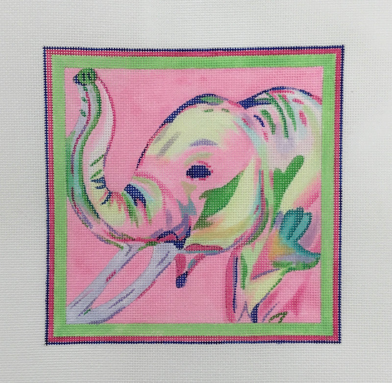 MC-PL-07 - Megan Carn Elephant – pink multi on bright pink