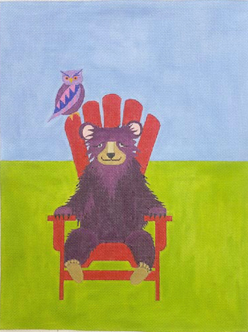 ZE-708 Bear in an Adirondack Chair