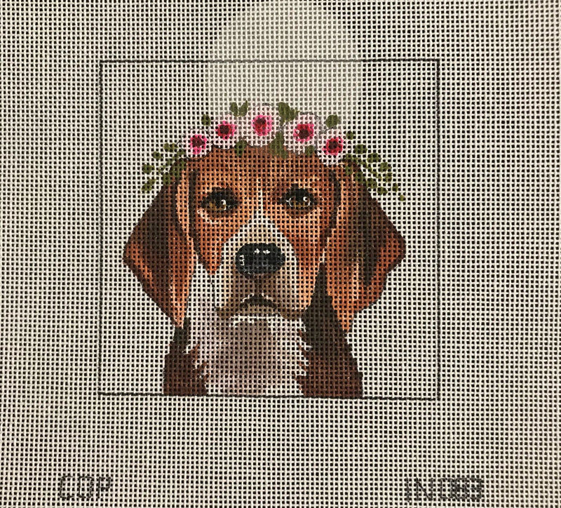 Harrier Hound with Floral Crown