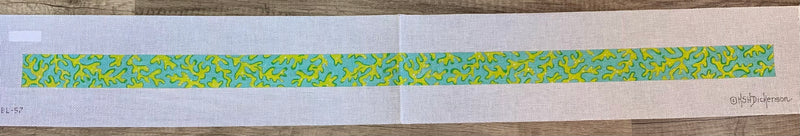 BL-57 - Belt – Lilly-inspired Seaweed – lime on Caribbean