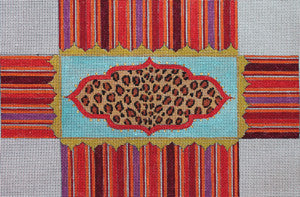 Art Deco Leopard Brick Cover - BeStitched Needlepoint