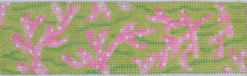 BL-56: Belt – Lilly-inspired Coral – pinks on lime