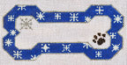 Blue Snow Flake Bone Ornament