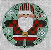 Santa Round - Checkered Coat Red & Green