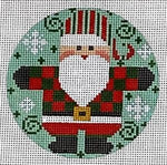 Santa Round - Checkered Coat Red & Green