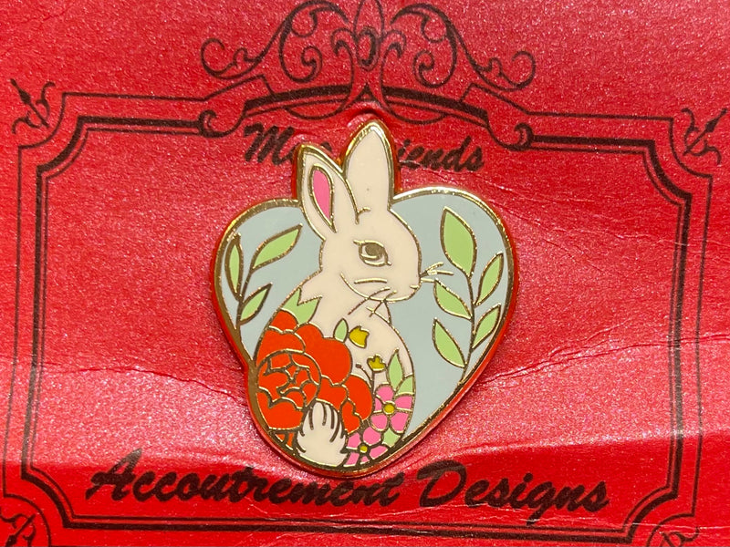 Accoutrement Designs Rabbit Heart Enamel