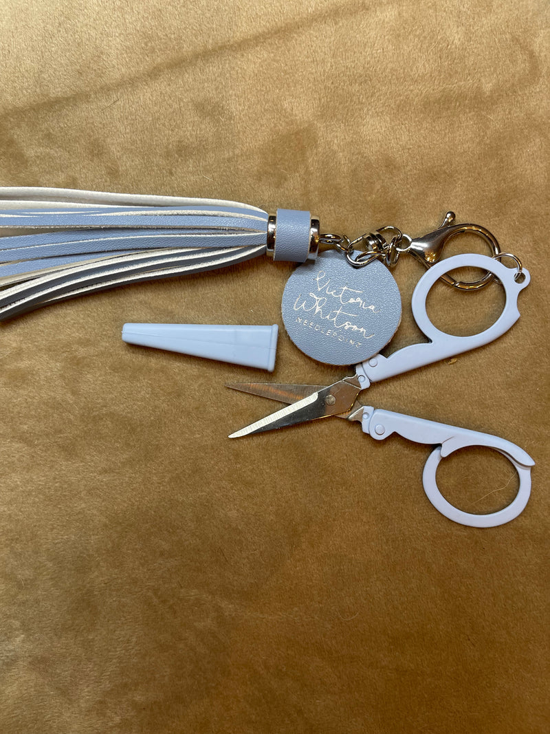 Foldable Scissors with Leather Tassel from Victoria Whitson