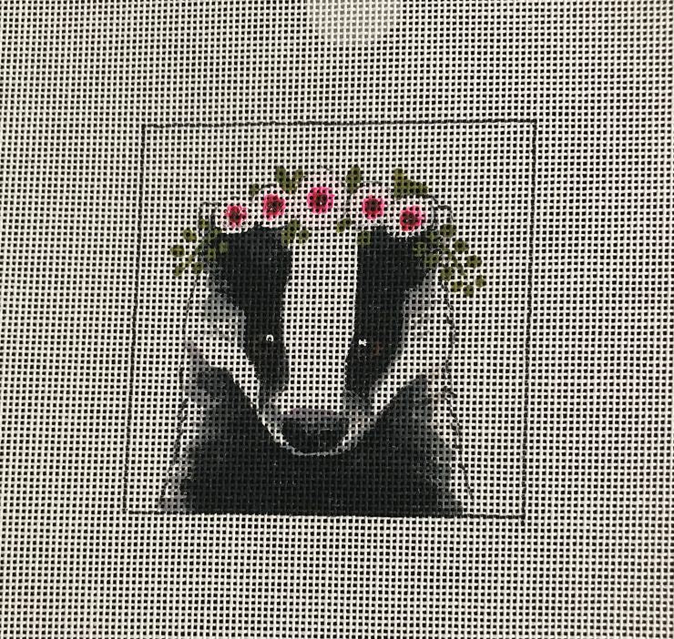 Badger w/Floral Crown