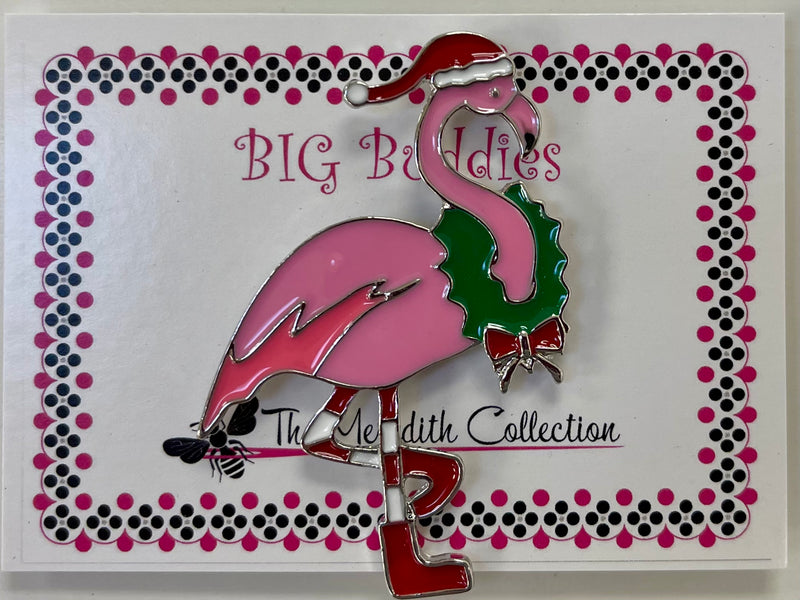 Big Buddies Christmas Flamingo Enamel