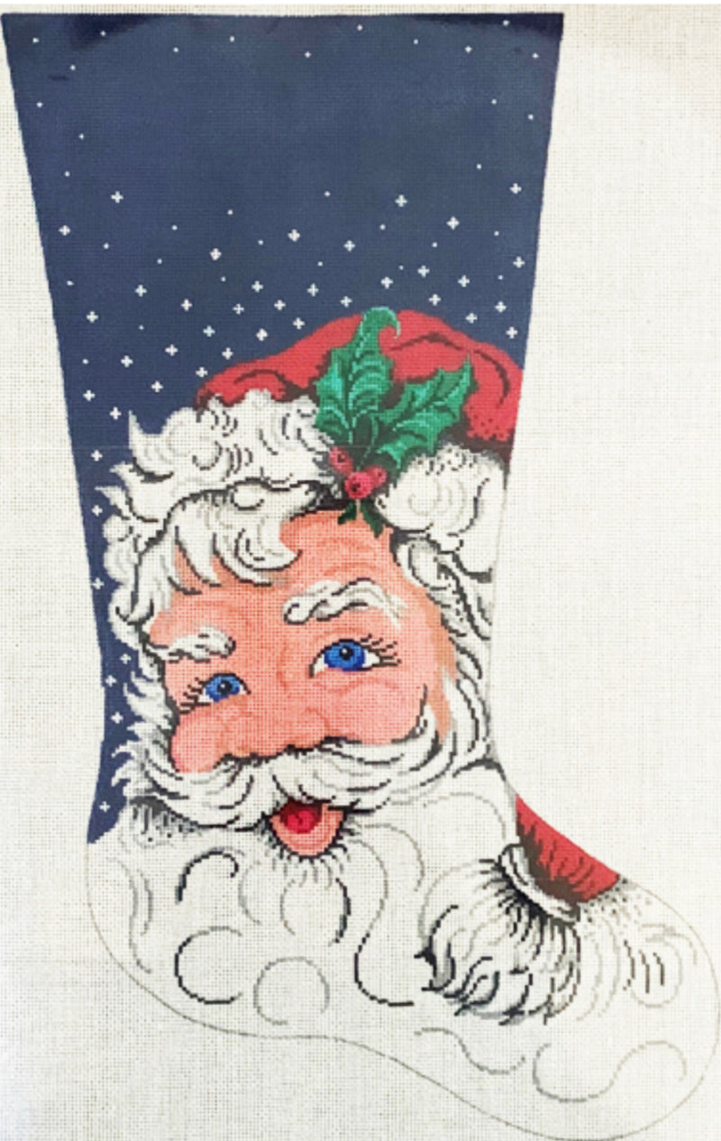 6249-CHR Santa’s portrait stocking