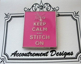 Accoutrement Designs Keep Calm Stitch On (pink)