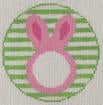 Bunny Pink Monogram Round