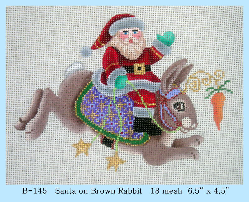 Santa on Brown Rabbit
