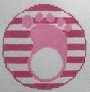 Footprint Pink Monogram Round