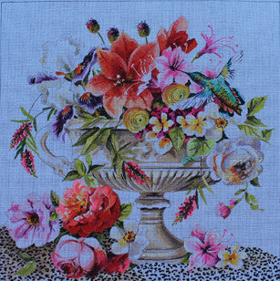 Flowers in Urn - BeStitched Needlepoint