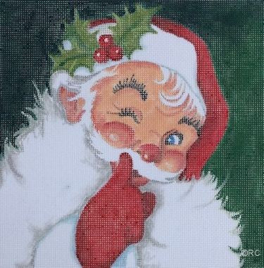 Santa Whisper - BeStitched Needlepoint