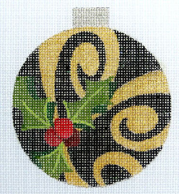 Black Ornament - BeStitched Needlepoint