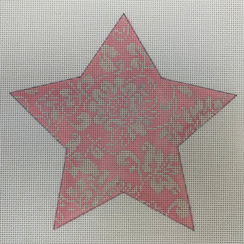 Wg12590 Karen’s Damask 6” Star - Pink