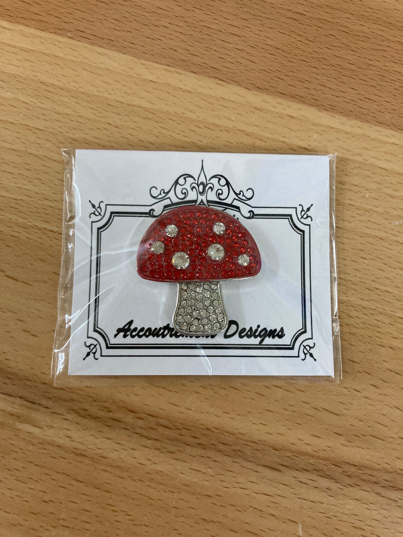 Accoutrement Designs Jeweled Red Top Mushroom