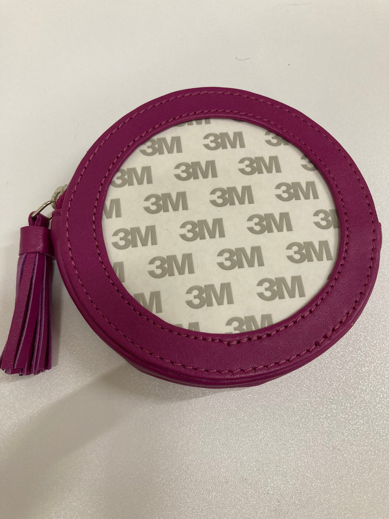 Self Finishing Round Coin Purse with Tassel 3 x 2 Planet Earth