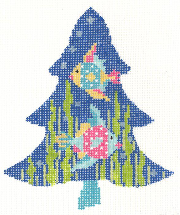 KC-KCNT45-18SG-Tropics Fun Fish Tree Stitch Guide