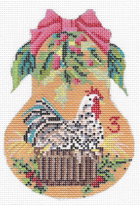 KC-KPF3-18SG-Three French Hens Stitch Guide