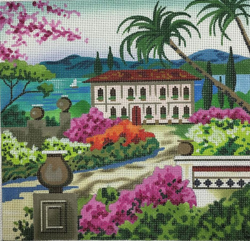 Garden Retreat on the Lake - BeStitched Needlepoint