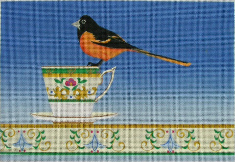Goldfinch on a Teacup