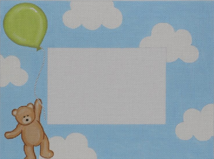BB07 - Flying High Teddy Plaque/Frame Green