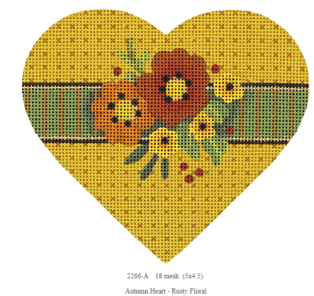 2266A Autumn Hearts - Rust Flora