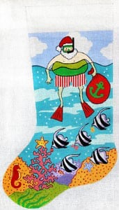 X-85a Santa Afloat Stocking