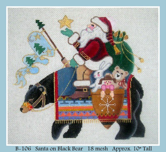 Santa on Black Bear