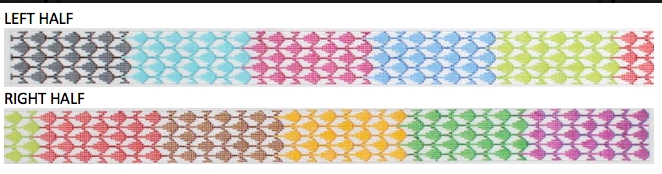 BL-84 - Belt – Herend-inspired Fishnet Patchwork – multi color