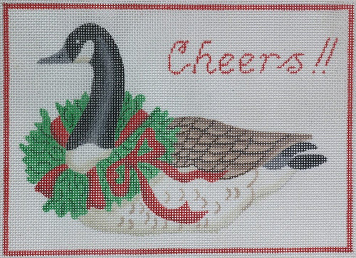 "Cheers!" Christmas Canada Goose - BeStitched Needlepoint