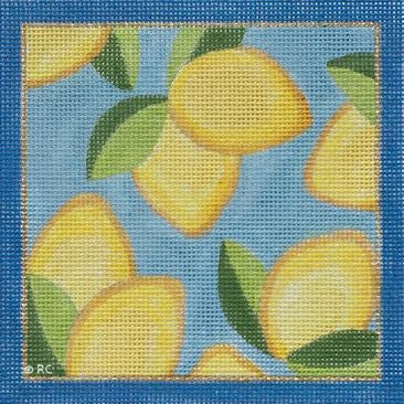 Lilly Inspired Lemon Print Square