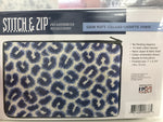 Stitch & Zip: Navy Leopard Cosmetic Purse