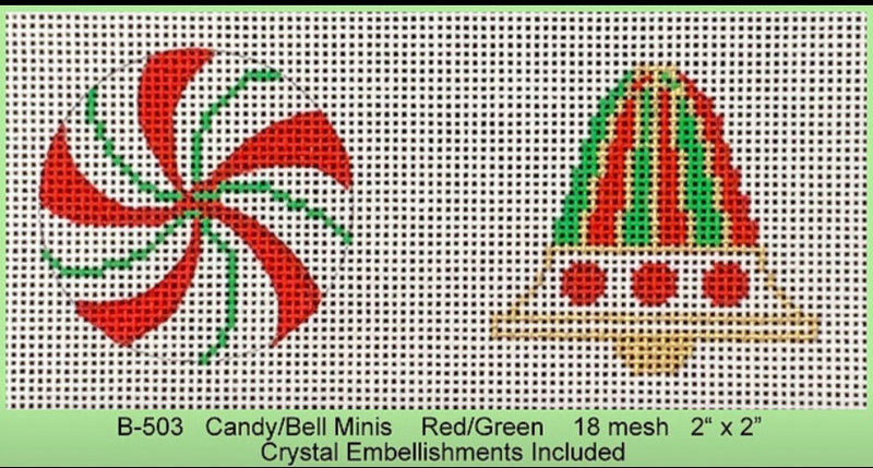 Candy & Bell Mini Ornaments