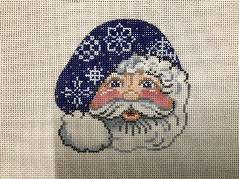 88004-CHR Santa face with Snowflake Hat