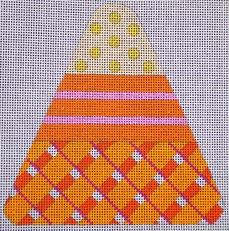 Candy Corn  - Orange Plaid HW129A